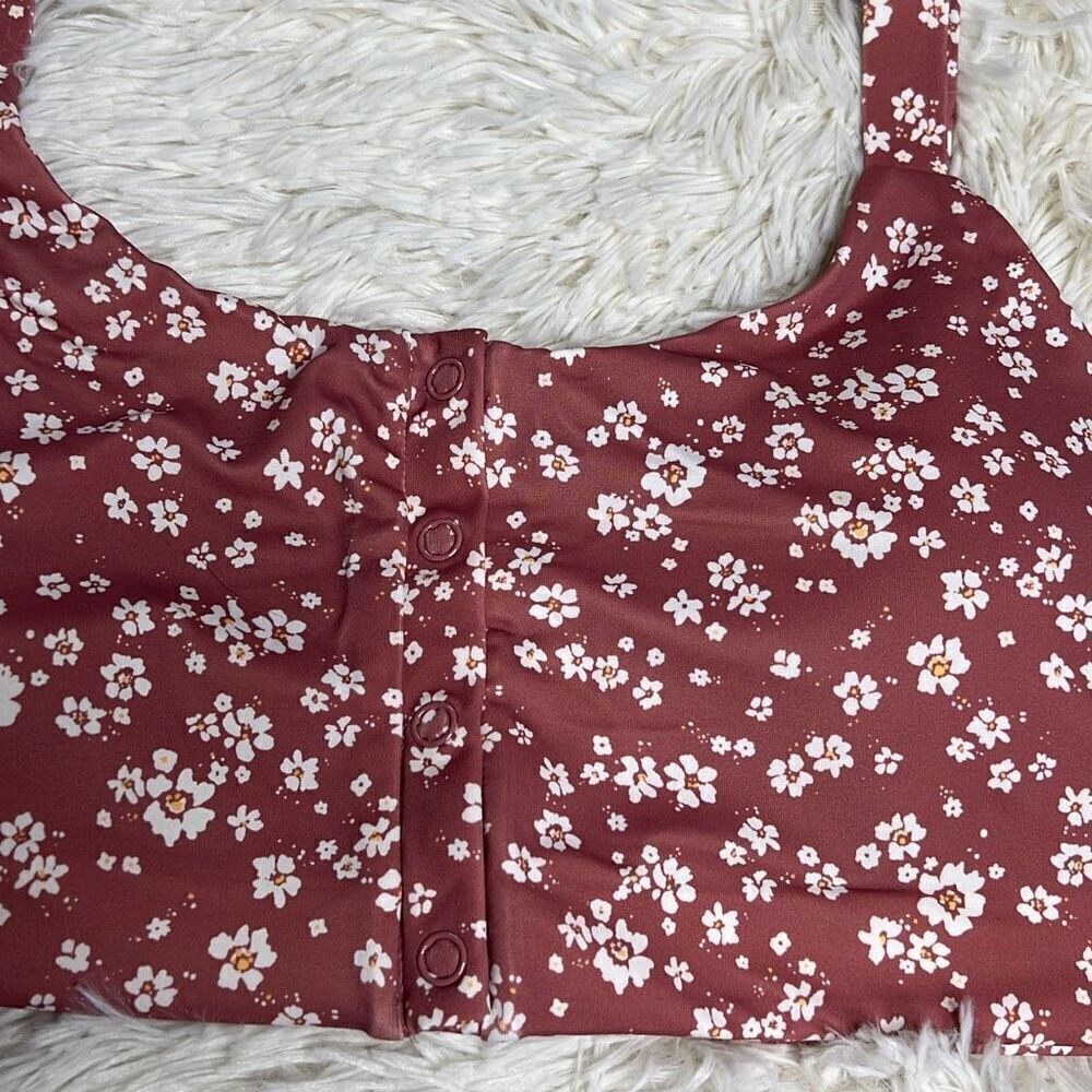 Andie Pink Floral Bikini Top - Picture 3 of 6